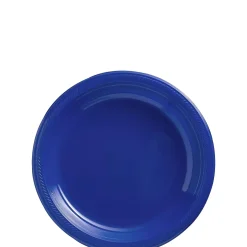 Plastic Dessert Plates, 7in, Assorted Colors, Multiple Counts