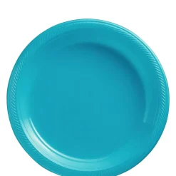Plastic Dessert Plates, 7in, Assorted Colors, Multiple Counts