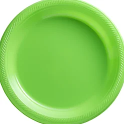 Plastic Dinner Plates, 10.25in, Assorted Colors, Multiple Counts