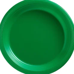 Plastic Dinner Plates, 10.25in, Assorted Colors, Multiple Counts