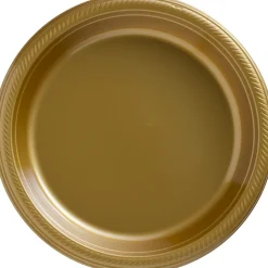Plastic Dinner Plates, 10.25in, Assorted Colors, Multiple Counts