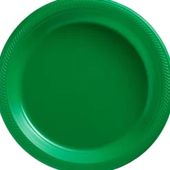 Plastic Dinner Plates, 10.25in, Assorted Colors, Multiple Counts
