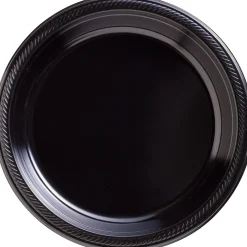 Plastic Dinner Plates, 10.25in, Assorted Colors, Multiple Counts