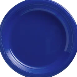 Plastic Dinner Plates, 10.25in, Assorted Colors, Multiple Counts