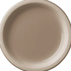 Plastic Dinner Plates, 10.25in, Assorted Colors, Multiple Counts