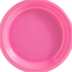 Plastic Dinner Plates, 10.25in, Assorted Colors, Multiple Counts