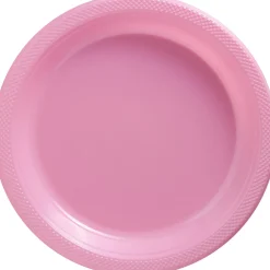 Plastic Dinner Plates, 10.25in, Assorted Colors, Multiple Counts