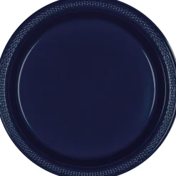 Plastic Dinner Plates, 10.25in, Assorted Colors, Multiple Counts