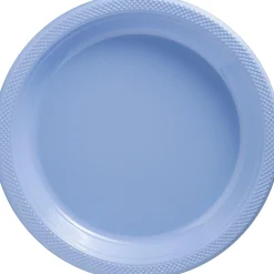 Plastic Dinner Plates, 10.25in, Assorted Colors, Multiple Counts