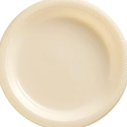 Plastic Dinner Plates, 10.25in, Assorted Colors, Multiple Counts