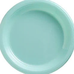 Plastic Dinner Plates, 10.25in, Assorted Colors, Multiple Counts