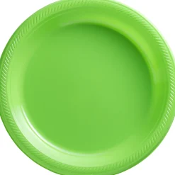 Plastic Dinner Plates, 10.25in, Assorted Colors, Multiple Counts