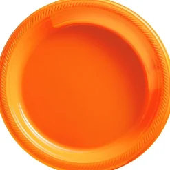 Plastic Dinner Plates, 10.25in, Assorted Colors, Multiple Counts