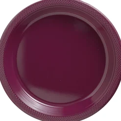 Plastic Dinner Plates, 10.25in, Assorted Colors, Multiple Counts