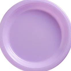 Plastic Dinner Plates, 10.25in, Assorted Colors, Multiple Counts