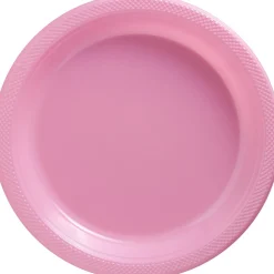Plastic Dinner Plates, 10.25in, Assorted Colors, Multiple Counts
