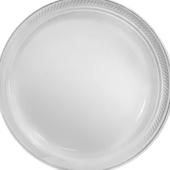 Plastic Dinner Plates, 10.25in, Assorted Colors, Multiple Counts