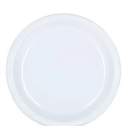 Plastic Lunch Plates, 9in, Assorted Colors, 20ct