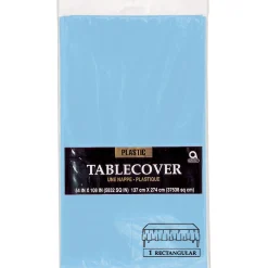 Plastic Table Cover, 54in x 108in, Assorted Colors
