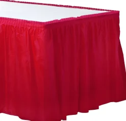 Plastic Table Skirt, 168in x 29in, Assorted Colors