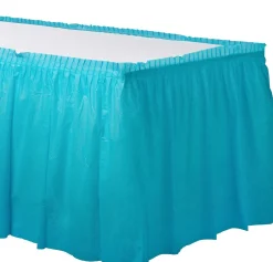 Plastic Table Skirt, 168in x 29in, Assorted Colors