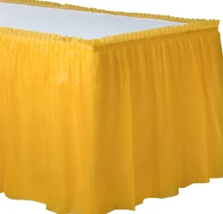 Plastic Table Skirt, 168in x 29in, Assorted Colors
