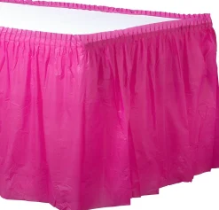 Plastic Table Skirt, 168in x 29in, Assorted Colors