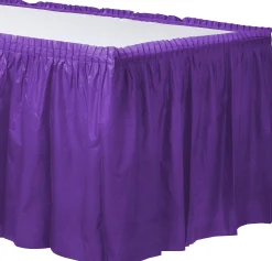 Plastic Table Skirt, 168in x 29in, Assorted Colors