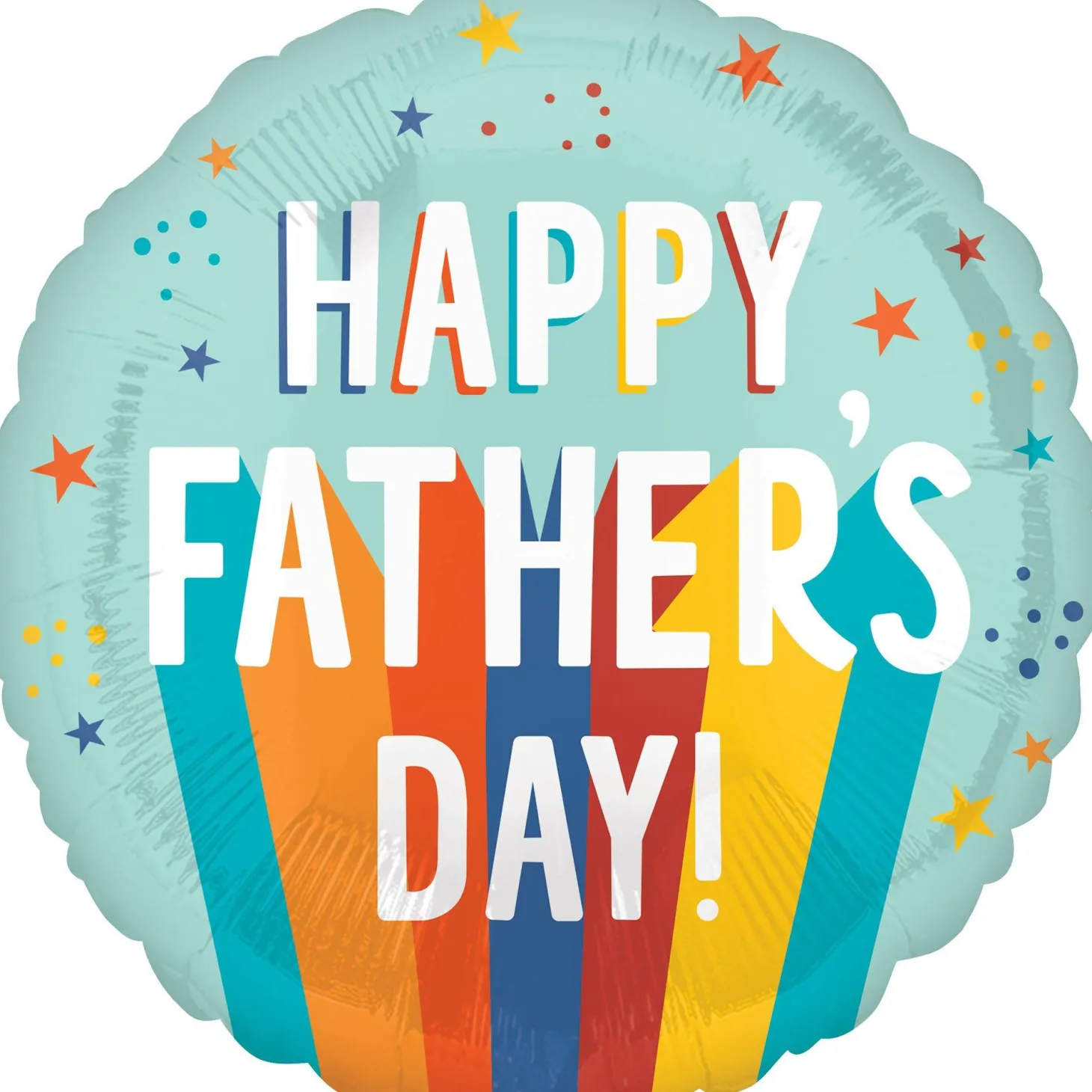 Playful Stripes Happy Father's Day Foil Balloon, 17in