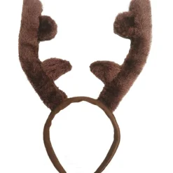 Plush Reindeer Antler Headband for Adults