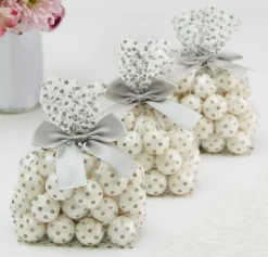 Polka Dot Treat Bags with Bows, 12ct, Assorted Colors