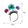 Pom-Pom Firework Happy New Year Headband