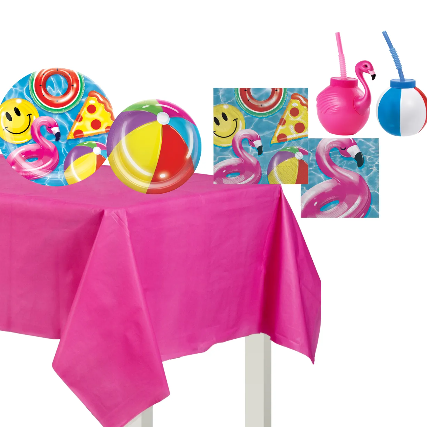 Pool Party Tableware Kit for 8 Guests