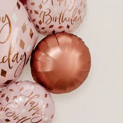 Premium Blush Birthday Foil Balloon Bouquet, 7pc