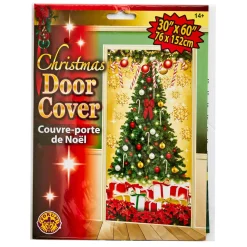 Printed Christmas Tree Holiday Door Cover