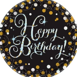 Prismatic Birthday Lunch Plates 8ct - Sparkling Celebration