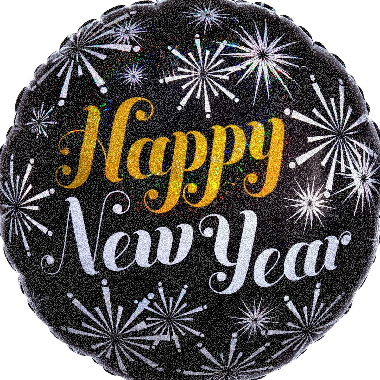 Prismatic Happy New Year Foil Balloon, 18in - New Year Pizzazz