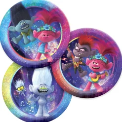 Prismatic Trolls World Tour Dessert Plates 8ct