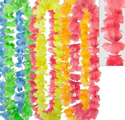 Rainbow Flower Leis 6ct