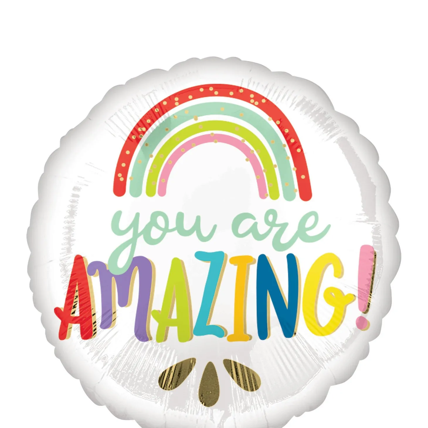Rainbow You Are Amazing Foil Balloon, 18in