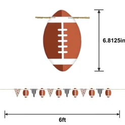 Ready Set Football Cardstock & Foil Banner Set, 2pc, 6ft