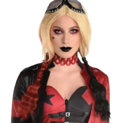 Red & Black Pigtails Harley Quinn Wig - Suicide Squad 2