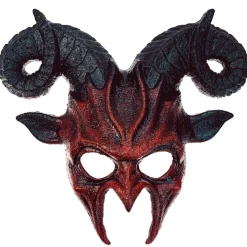 Red Devil Ram Horn Plastic Half Mask