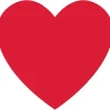 Red Heart Cardstock Cutout, 11in x 10.5in