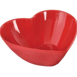 Red Heart-Shaped Melamine Bowl, 6.89in