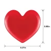 Red Heart-Shaped Melamine Lunch Plate, 9.37in