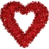 Red Heart Tinsel Wreath