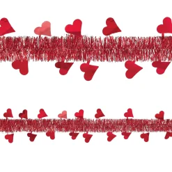 Red Heart Valentine's Day Tinsel Garland, 9ft