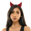 Red Rhinestone Devil Horn Headband