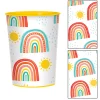 Retro Rainbow Plastic Favor Cup, 16oz